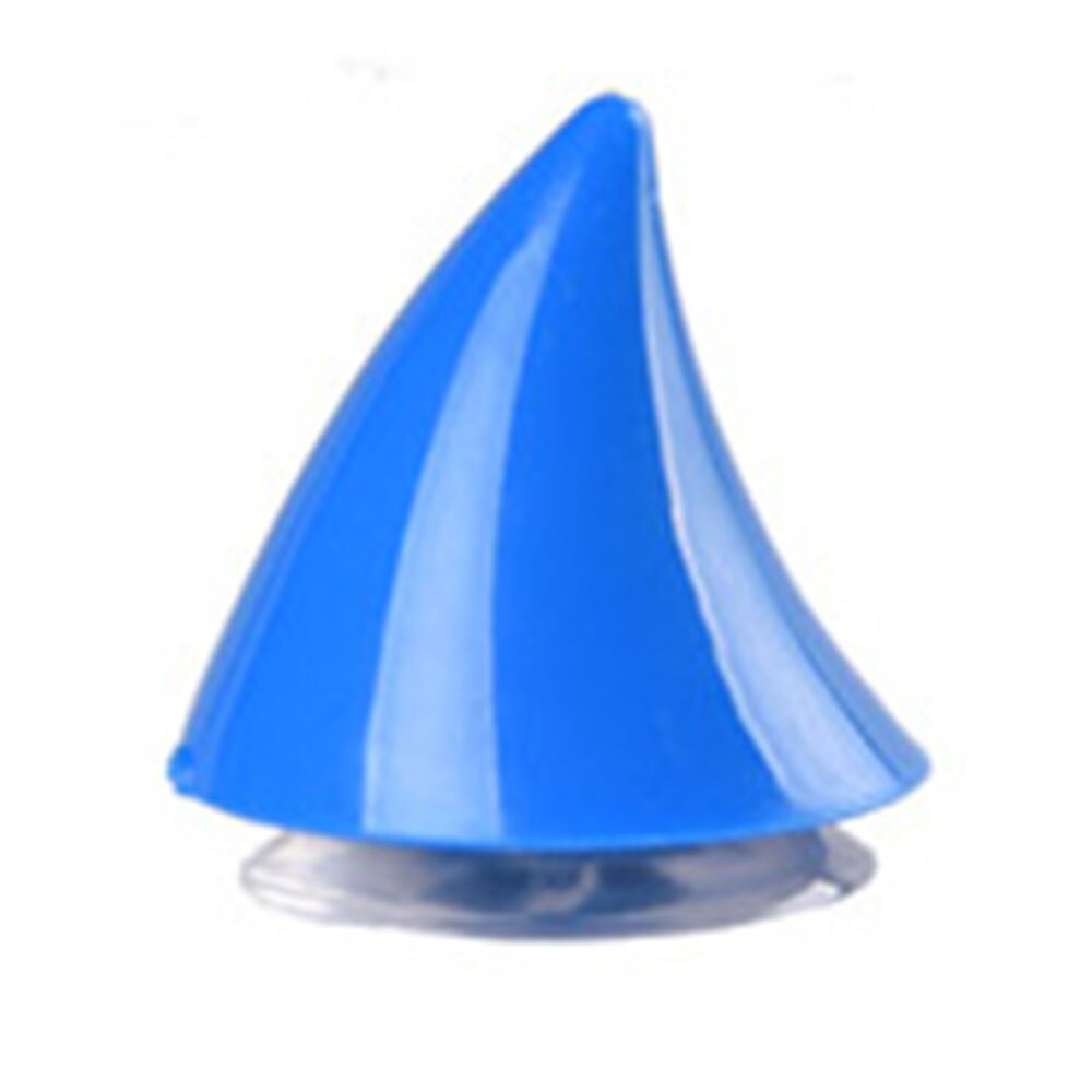 Cuerno suave de goma para casco de motocicleta, accesorios de decoración de esquina de plástico resistente, ventosa de silicona, 1 unidad: Azul