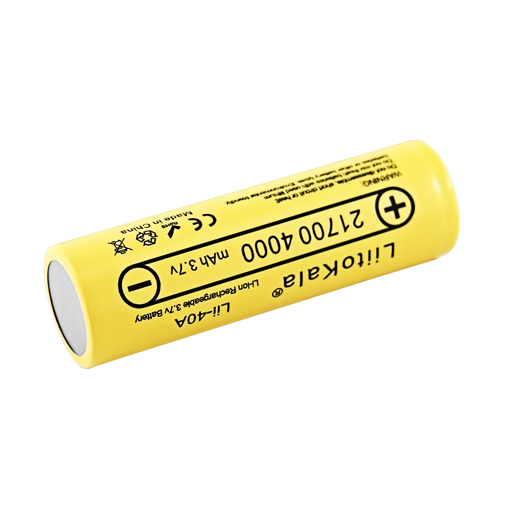 LiitoKala Lii-40A 21700 4000mah Rechargeable Battery lithium 40A 3.7V 10C discharge High Power batteries High Drain Batteries