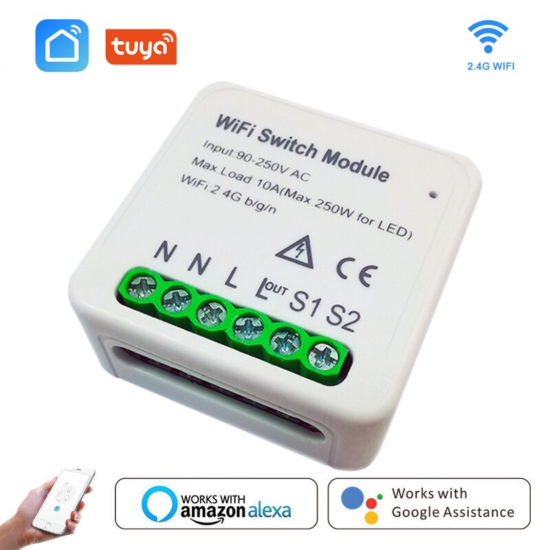 Tuya/Smart Leven App Wifi Schakelaar Module Universele Wifi Breaker Diy Wifi Smart Lichtschakelaar Smart Home Werken Met alexa Google Thuis: 1pcs