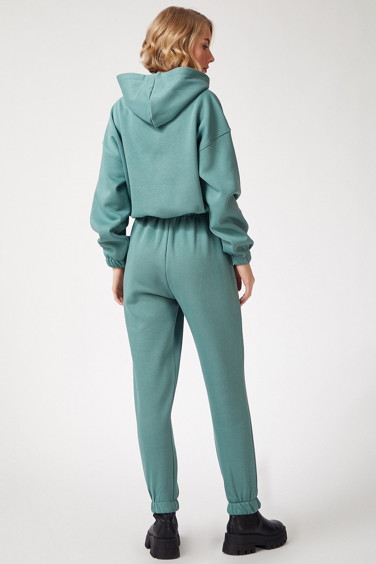 Ensemble de survêtement vert imprimé polarisé pour femmes, vêtements féminins, haut bas, survêtement pratique et confortable, DD00730