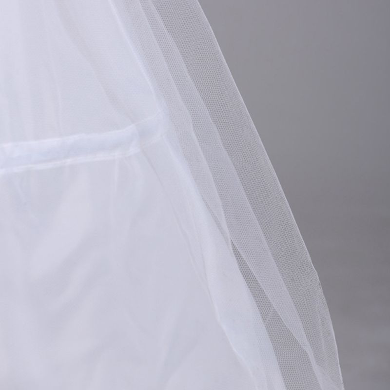 Kvindes brude 3 bøjler maxi-længde underkjole snørebånd talje flerlags kjole brudekjole travl crinoline underkjole