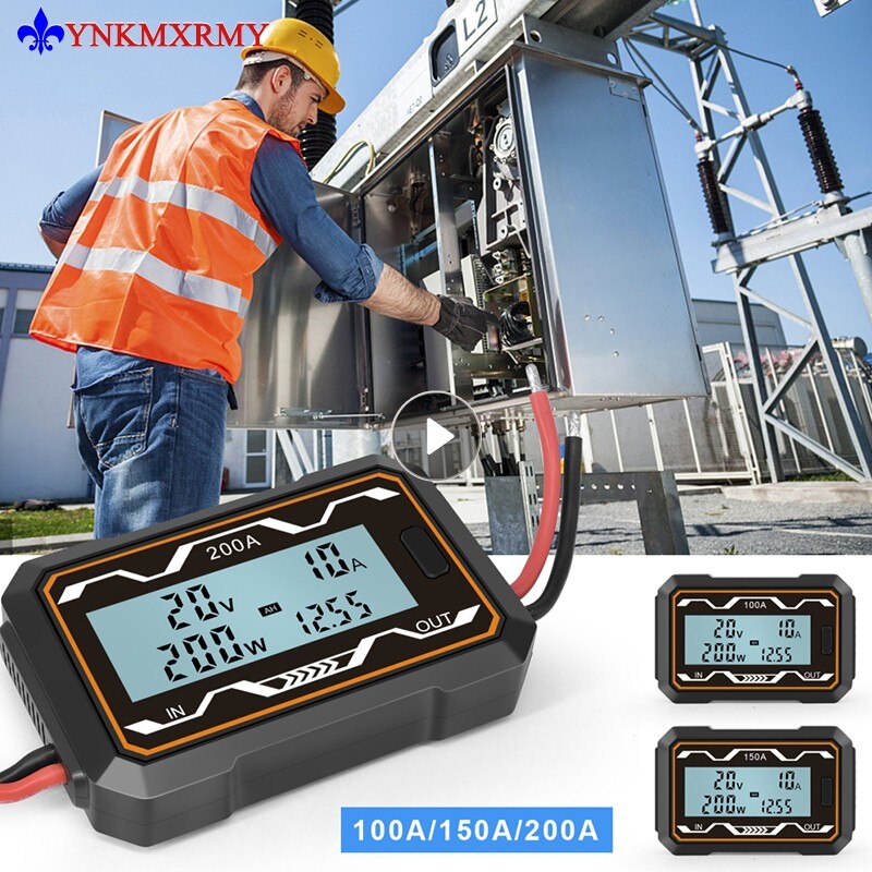 Digital DC 0-60V 200A Dc Power Meter Watt Meter Power Analyzer High-precision Watt Meter And Power Analyzer Electrical Instrume