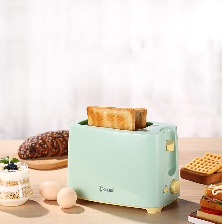 Portable Household Automatic Toaster Maker 2 Slices with Dust Cover Roaster Toast Sandwich Grill Oven For Breakfast