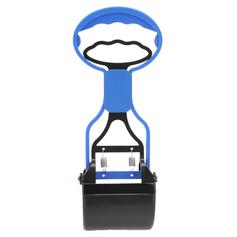 Pet Pooper Scooper Long Handle Jaw Poop Scoop Clean Pick Up Animal Waste Dog Puppy Cat Waste Picker Outdoor Cleaning Tools: Blue