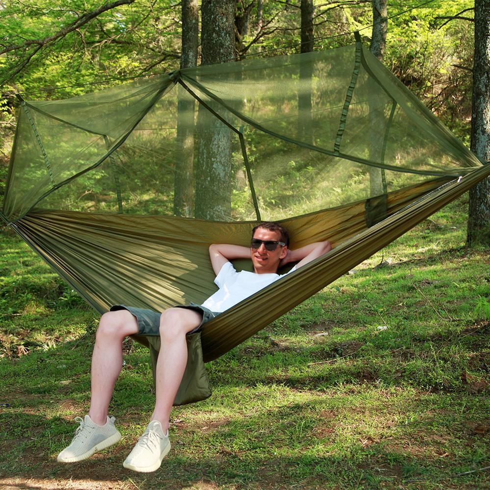 Hamac de Camping Portable étanche, tente, auvent de pluie, moustiquaire, en Nylon