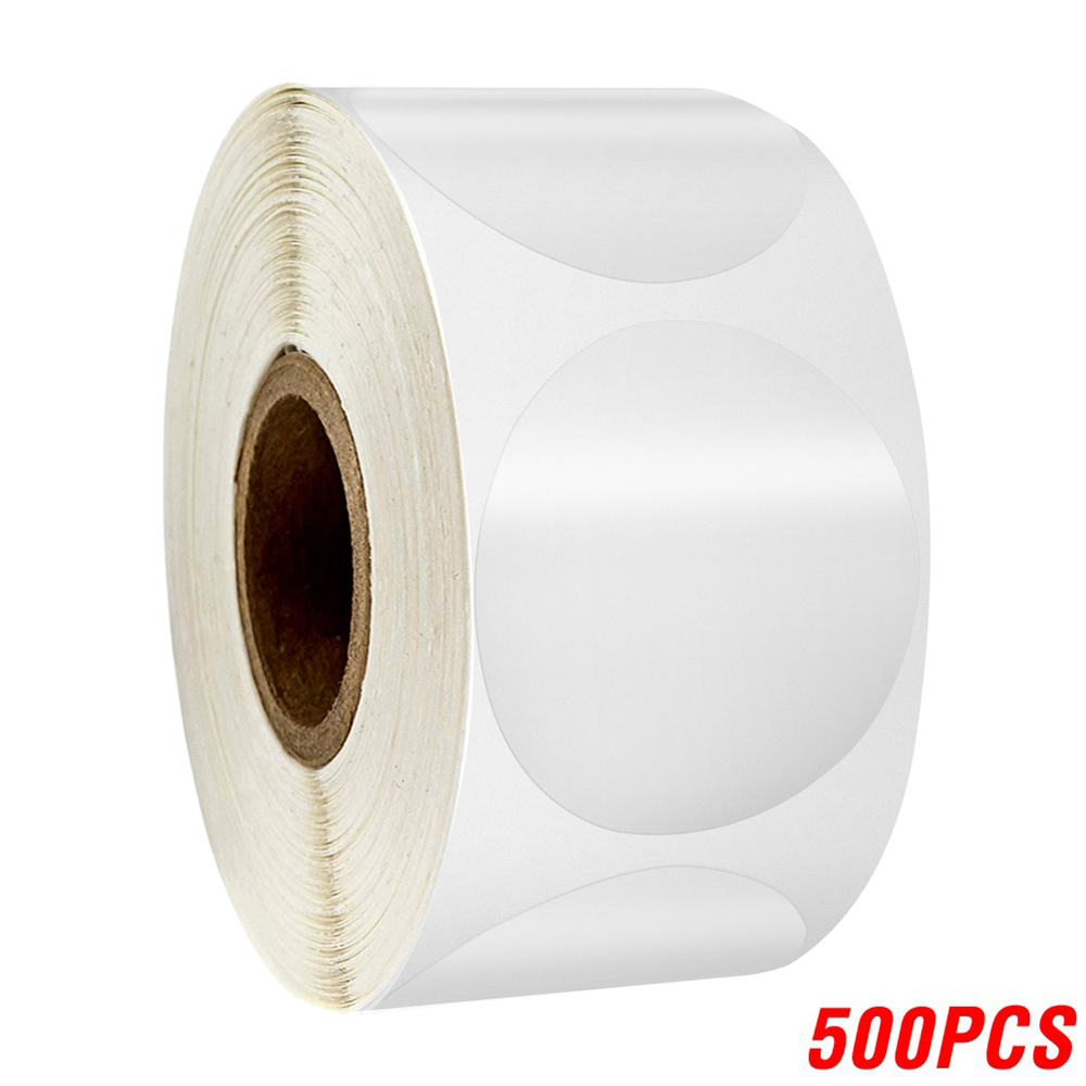 500 stuks transparante etiketten 1 inch zakelijk pakket zegellabels sticker PVC zelfklevend briefpapier: Default Title