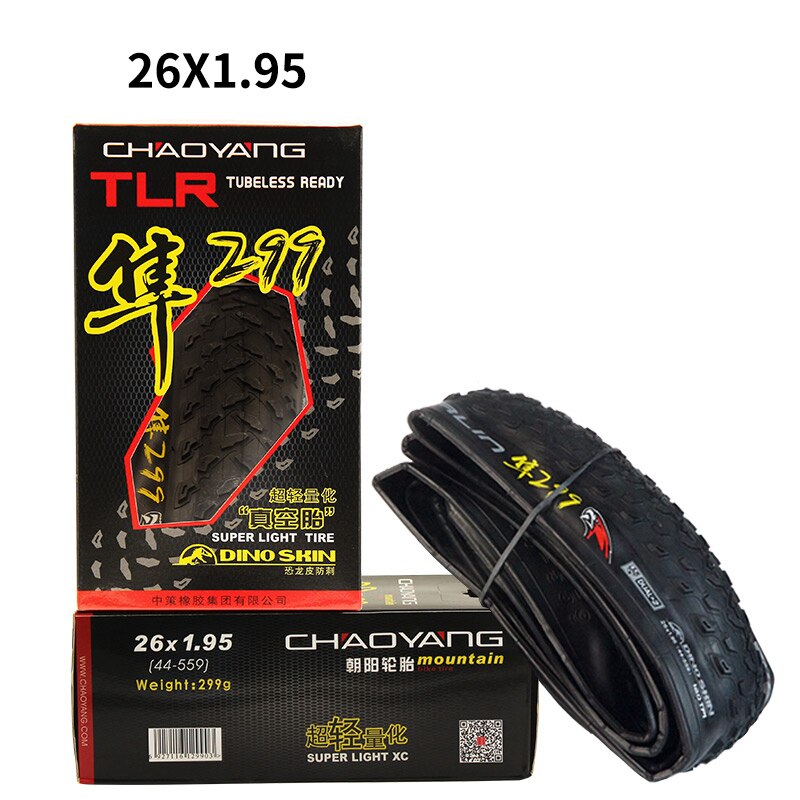 CHAOYANG 299 Tubeless SUPER LIGHT Pieghevole Pneumatico Bicicletta Ultralight MTB Tire 26/29/27.5*1.95 Brompton Bicycle Tire