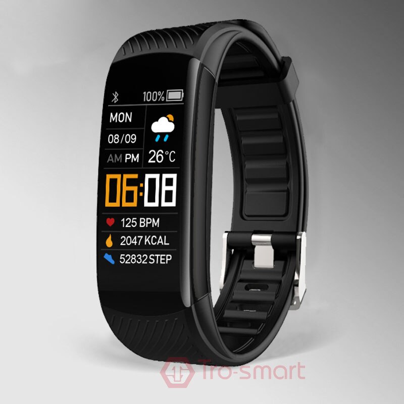 C5s digitale ur kvinder mænd sportsure elektronisk led dame armbåndsur til kvinder kvinde ur fitness armbåndsur timer: Sort