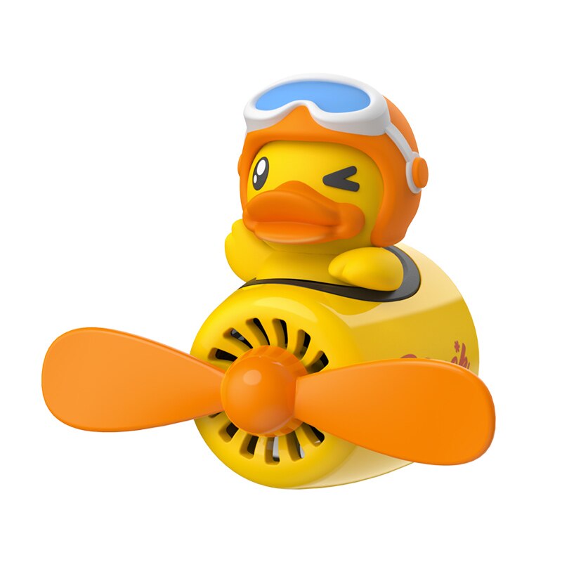 Ambientador de aire fresco para coche, hélice giratoria de piloto, salida de aire de coche, aromaterapia, esencia de pato, Perfume, accesorios para coche: 1 PCs Cute Duck