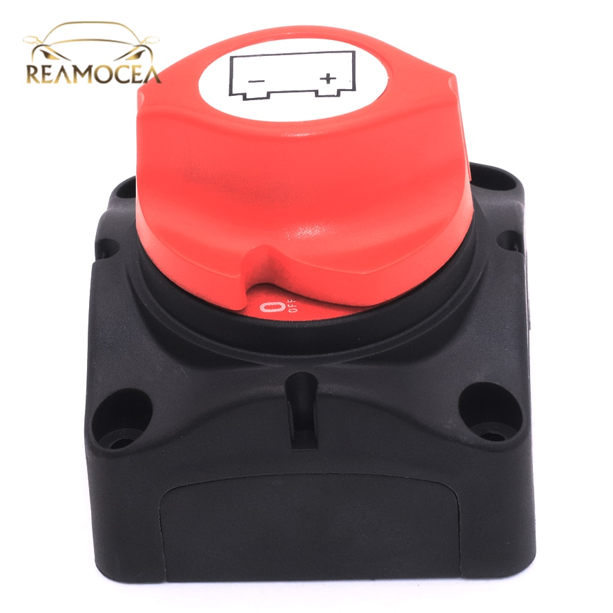 Reamocea 600A 12V/24V Car Battery Isolator Main Switch Emergency Stop Pole Separator Cut On Off Large For SUV RV Marine Boat