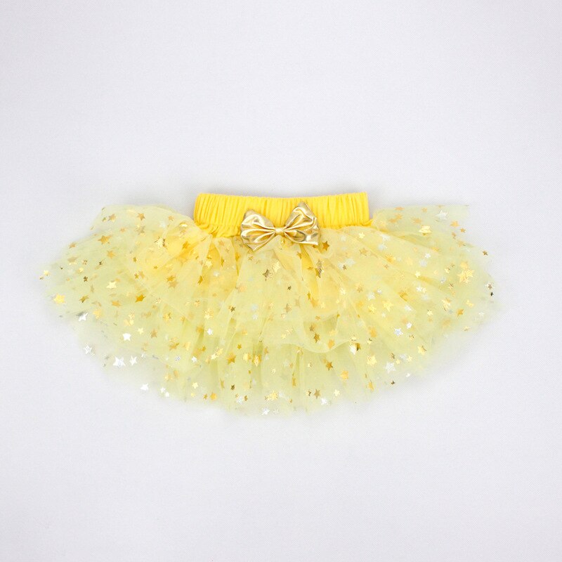 Jupe Tutu douce pour bébés filles | En mousseline de soie, modèle étoile, jupe Tutu de danse princesse, nœud de fête pour enfants