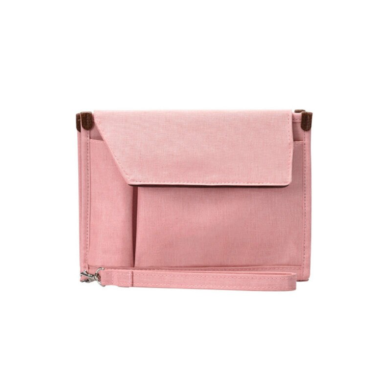 Organizador multifunción de documentos, oficina, gestión, escuela, estudio, cuadernos de escritura, libretas para estudiantes, estuche de lápices, suministros de viaje de negocios: Rosa