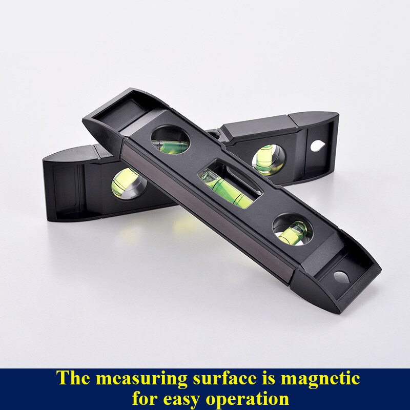 Vertical Horizontal Portable Level Ruler 3 Bubble Spirit Level Magnetic ABS Shell Pocket Level spirited away furniture levelers