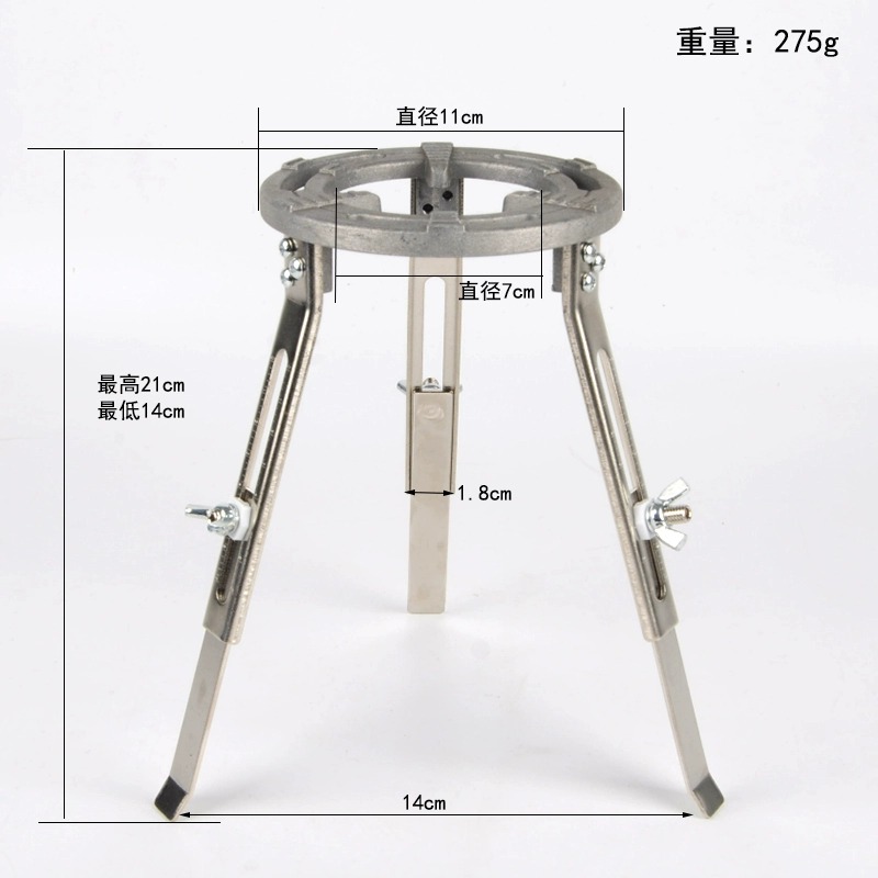 Trípode desmontable ajustable con vástago de laboratorio, soporte de lámpara de aleación de aluminio, soporte de calefacción, experimental para enseñanza de calefacción
