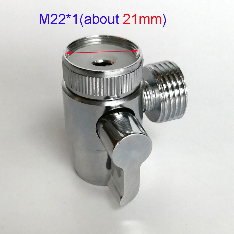 Aérateur de robinet de bassin en cuivre chromé M22 M24 G1/2 "adaptateur de déviateur pour toilette Bidet pulvérisateur douche machine à laver mamelon: Female M22