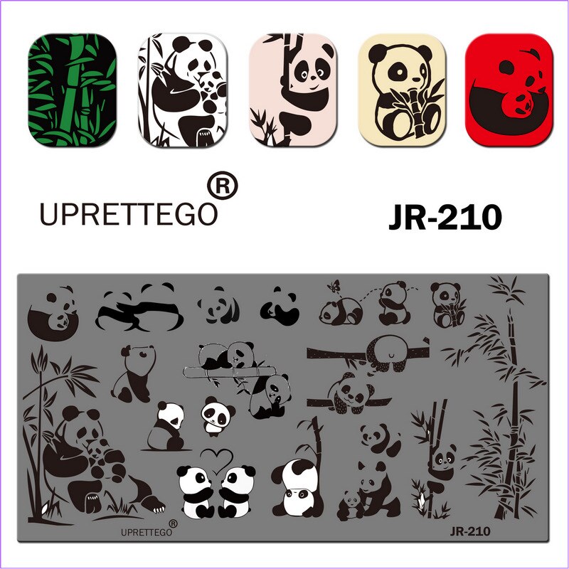 Rustfrit stål prægeplade skabelon mælkebøtte panda måne engel yin yang påske alien space flower negle værktøj  jr201-210: Jr210
