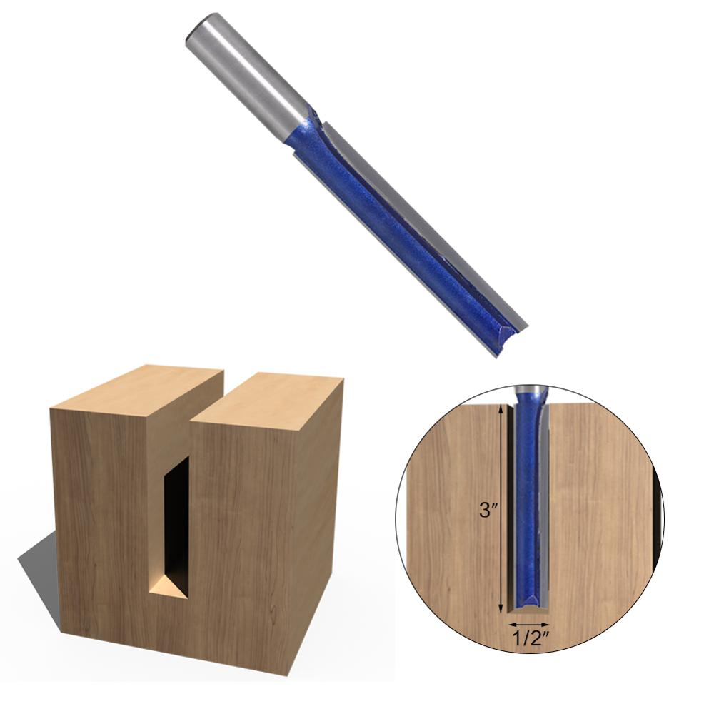1pc 12mm Schacht Lange Routing Frezen Bodem Schoonmaken Hout Router Bit Tungsten Frezen Voor Hout Houtbewerking Gereedschap