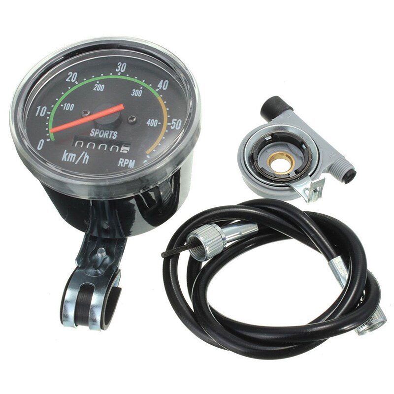 Mechanical Odometer Speedometer Resettable RPM For Bicycle Bike Motorcycle: Default Title