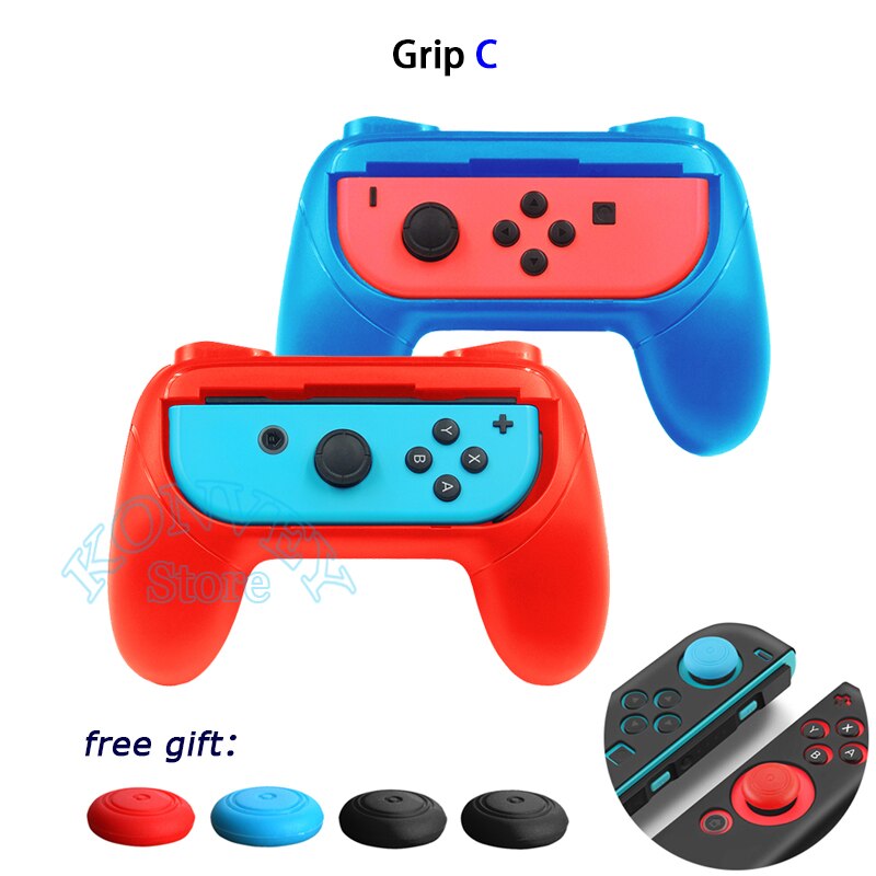 2 stuks nintendo switch-accessoires: stuurwielen, handgrepen, houder, links en rechts, joy-con voor nintendo switch, ns nx-controller: Greep c