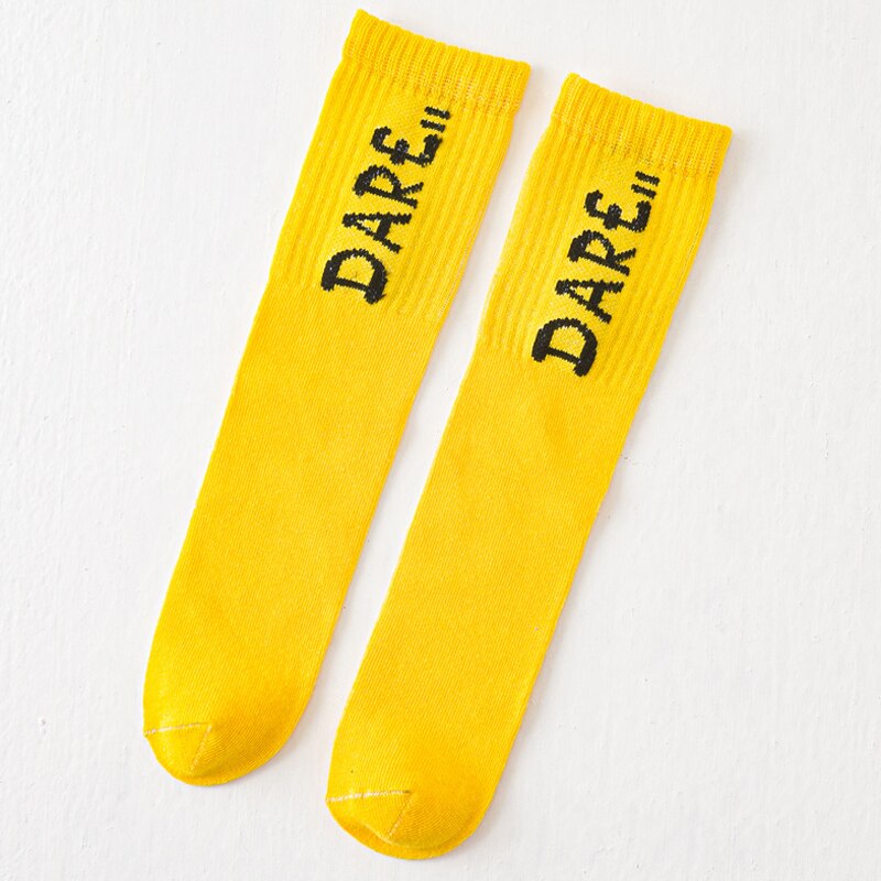 Balleenshiny Harajuku Street Wear Ankle Baby Socks Unisex Hip-hop Breathable Sport Socks Autumn Winter Kids Socks: Yellow