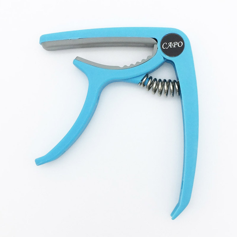 Plastic Gitaar Capo Voor 6 Snarige Akoestische Elektrische Gitaar Capotraste Ukulele Tuning Klem: Blue