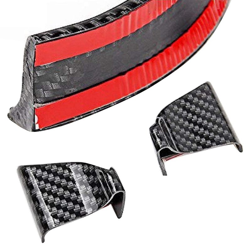 4.9Ft (150cm) Universal Black Carbon Fiber Trunk Spoiler Lip Kit