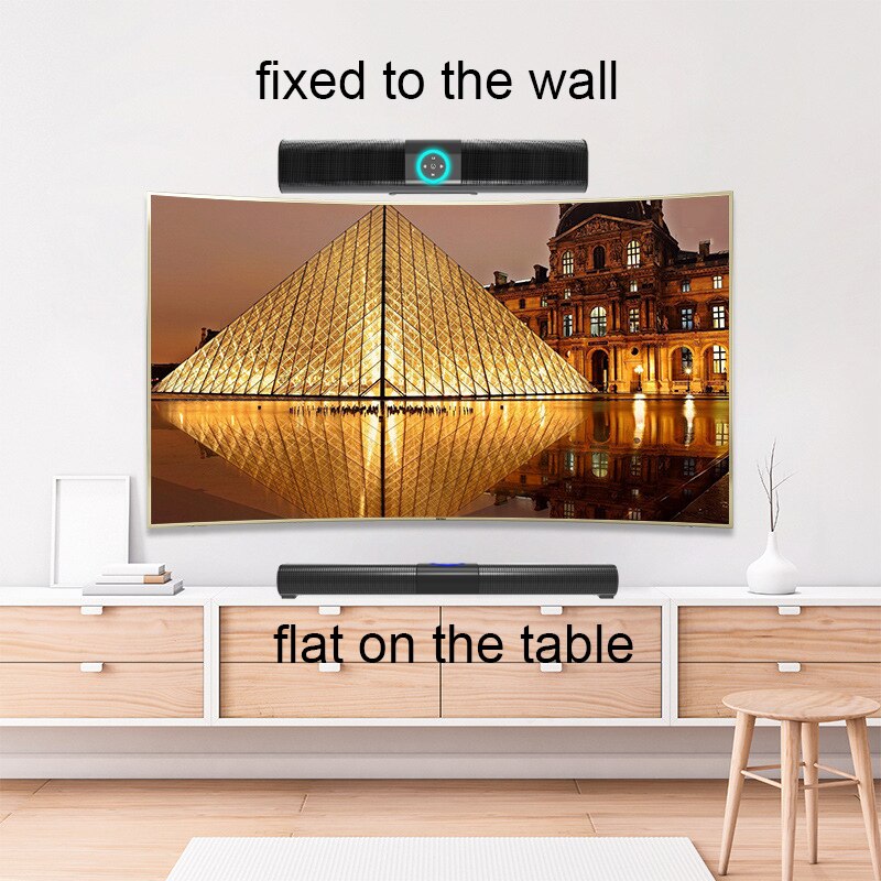 Rsionch Kolom Draadloze Bluetooth Speaker Soundbar Kleur Sfeer Licht Tv Geluid Bar Aux Rca Met Wall Mount Voor Home Theater