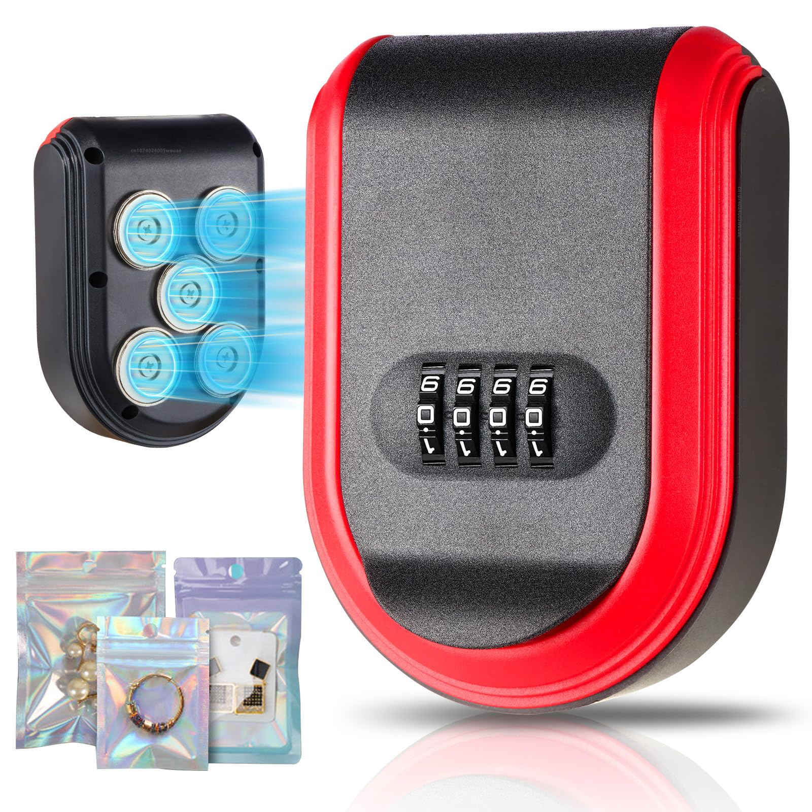 Magnetischer Schlüsselkasten für unter dem Auto mit 5-Magnet, Magnet-Schlüsselkasten. Verstecken Sie einen Schlüssel außerhalb des magnetischen Schlüsselversteckers zum Verstecken von Fahrzeugen