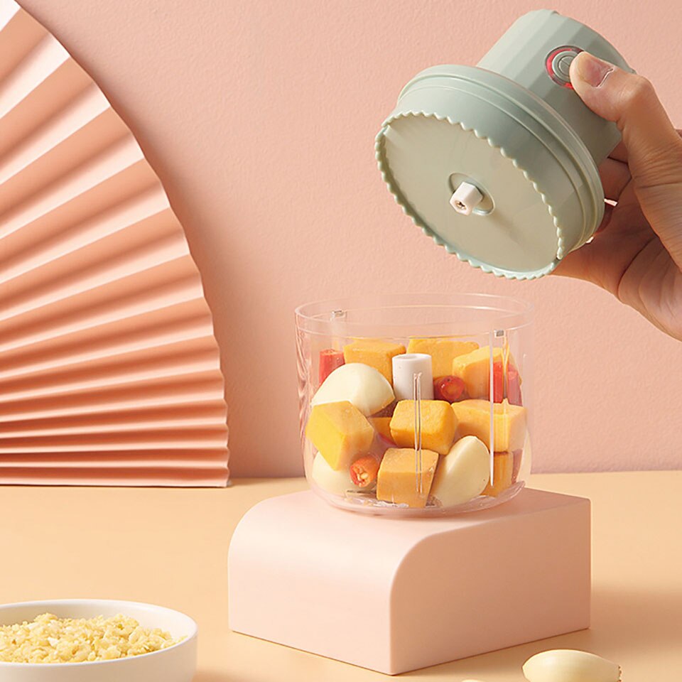 Mini broyeur domestique électrique sans fil, en forme d&#39;artefact, pour mélanger la viande et les aliments