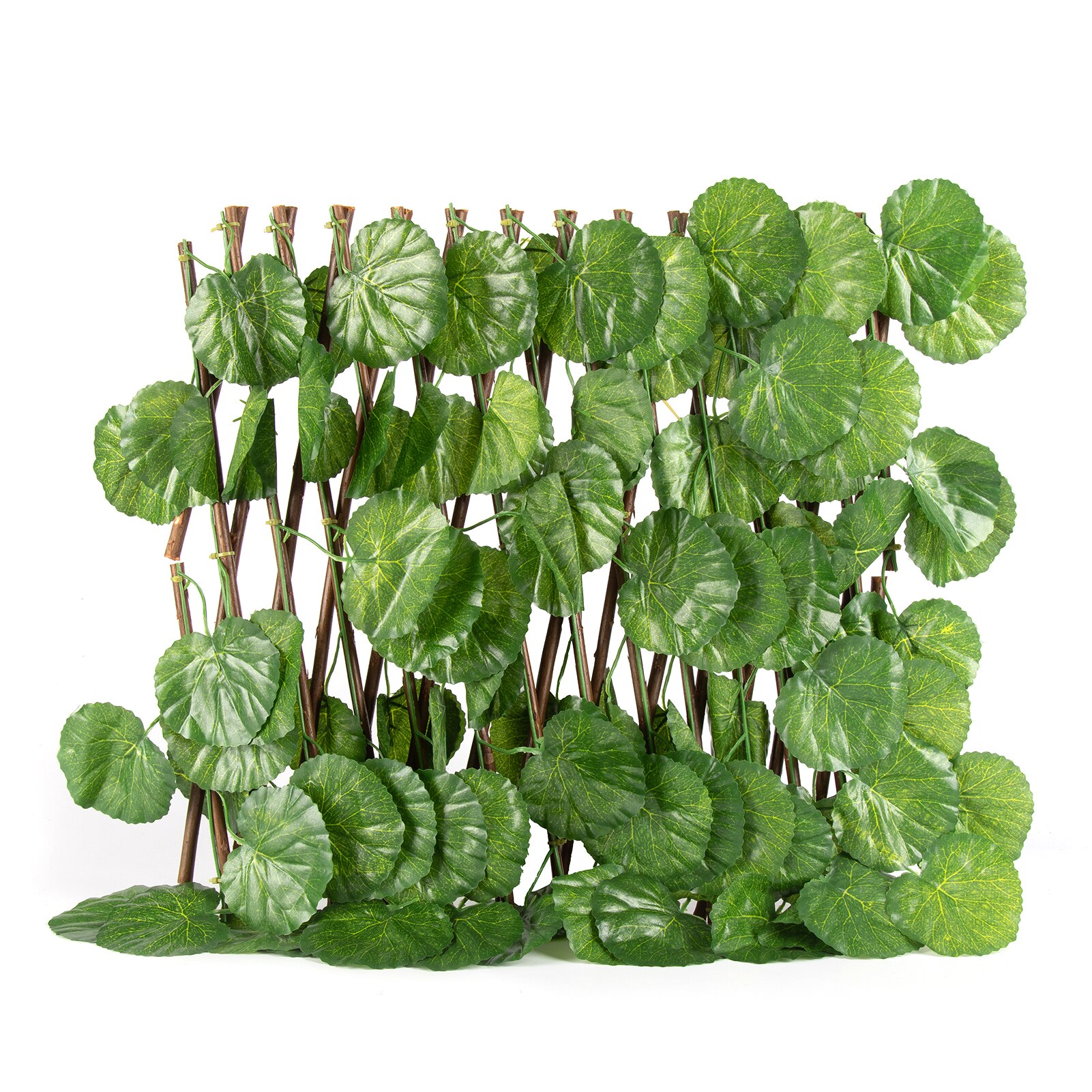 Retractable Artificial Garden Fence Expandable 40CM Faux lvy Privacy Fence Gardening Plant Wood Vines Climbing Frame Waterproof