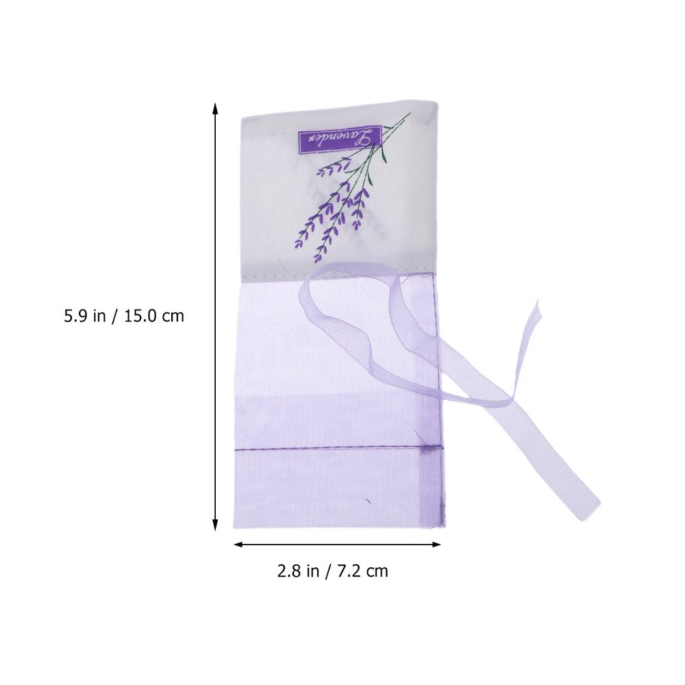 10 stuks lavendelzakjes met bloemenprint, lege geurzakjes, zakjes voor ontspannend slapen, lichtpaars