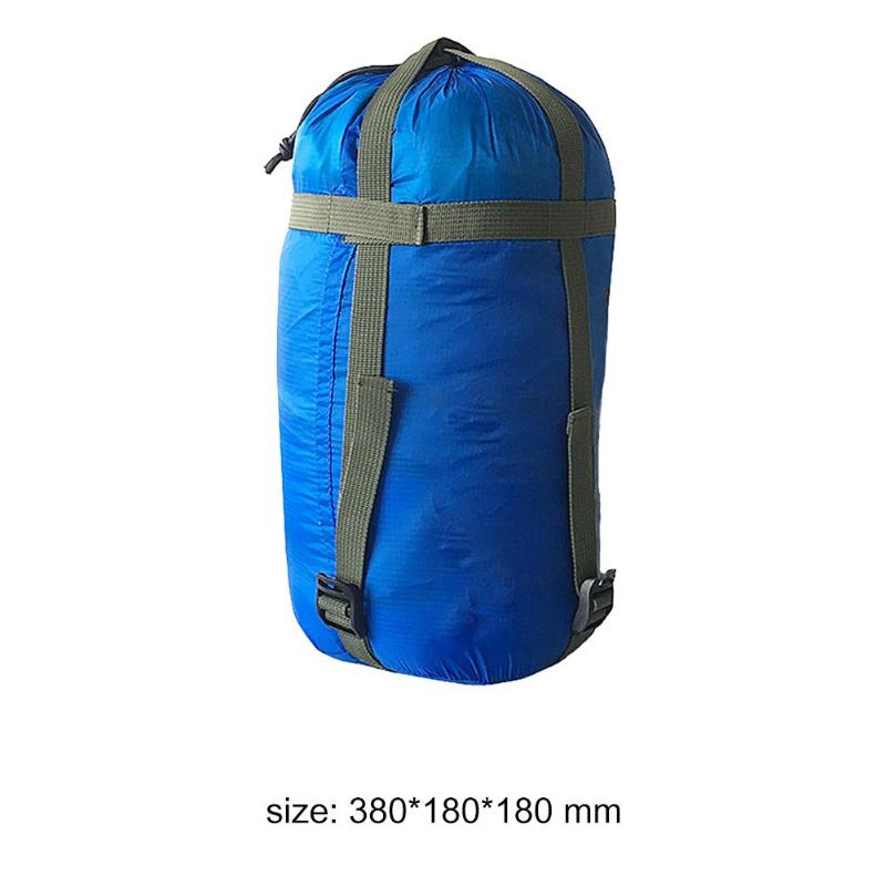 Sleeping Bag Storage Bag Delicate Texture Portable Travel Hammock Storage Bags Camping Sleeping Bag Compression Packs: Lake Blue