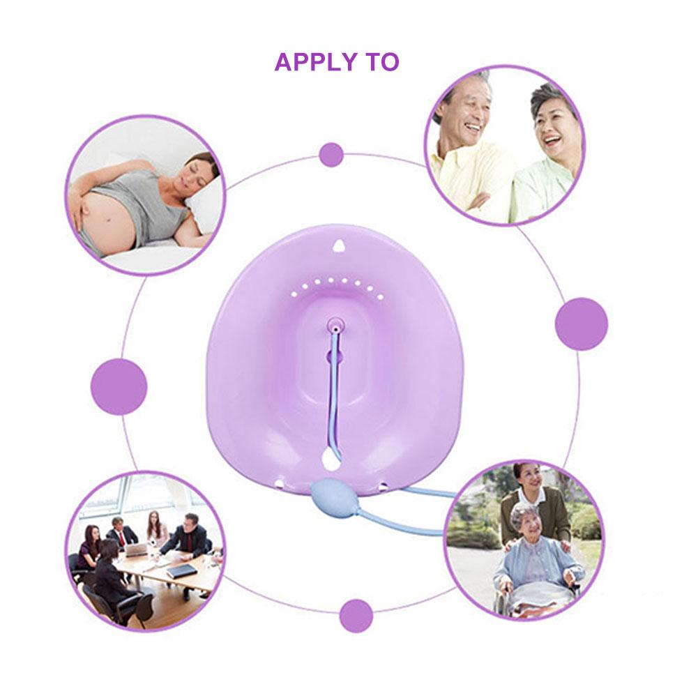 Bidé portátil Sitz, bañera, bebé recién nacido, Kit de lavabo de enfermería, pulverizador de lavabo de lavado de hemorroides posparto en el inodoro