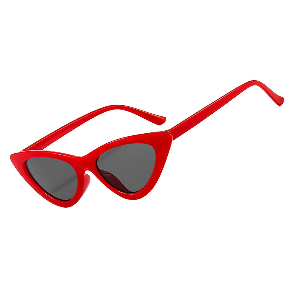 Cat Eye Zonnebril Goggles Vrouwen Sexy Driehoek Retro Kleine Zonnebril Mannen Eyewear Vrouwelijke UV400 Fietsen Vissen Zonnebril: Rood