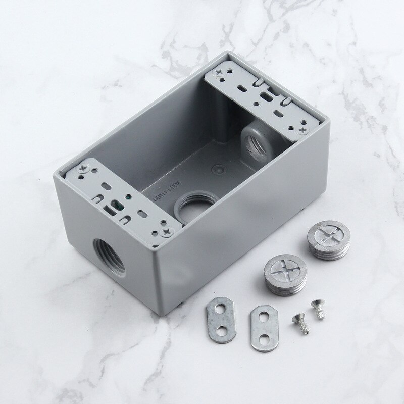 118mm us Socket Switch Box, aluminum cast iron mounted box US standard wall switch bottom box
