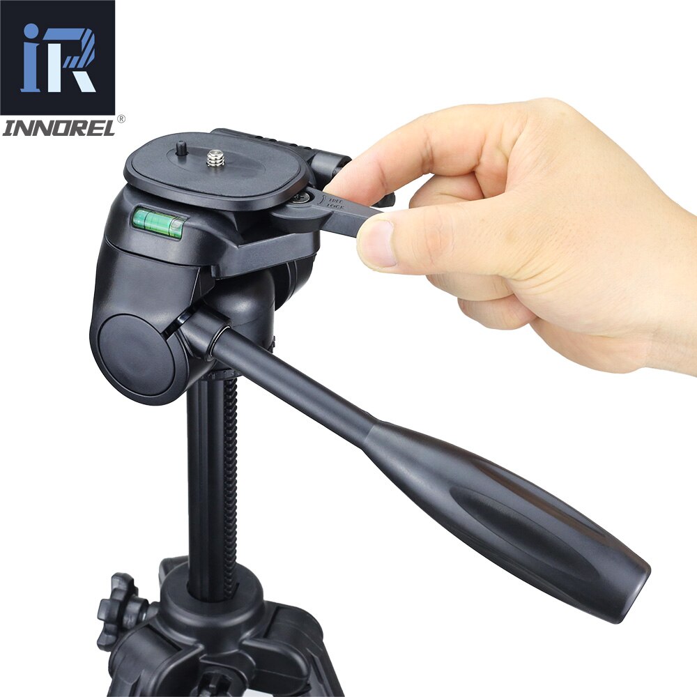 RT10 Portable Camera Stand Tripod Head and QR Plate Integrated Multi-function SLR Camera Tripod for Photography Beginners