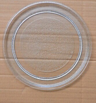 Thicker Flat rotary round glass plate microwave oven accessaries diameter 24.5cm