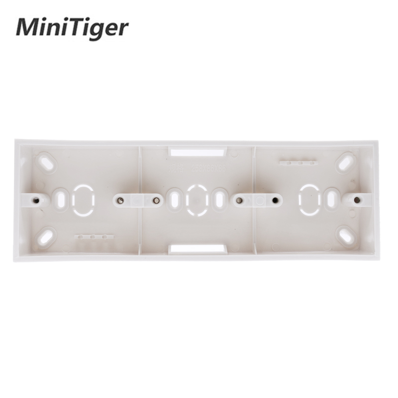 Esooli ekstern monteringsboks 258mm*86mm*34mm til 86 type triple touch-afbryder eller stikkontakt gælder for enhver position på vægoverfladen: Default Title