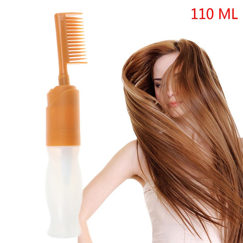 110Ml Plastic Haarverf Hervulbare Fles Applicator Kam Doseren Salon Haarkleuring Kappers Styling Tool
