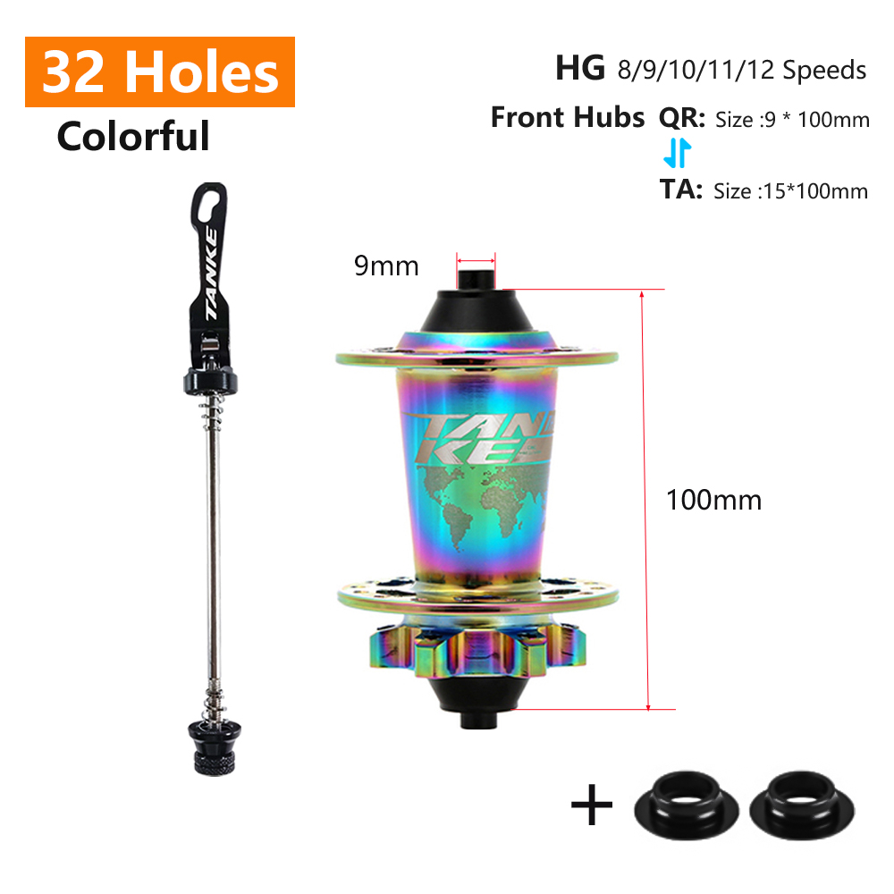 TANKE 120 Kliknaaf 6 Lager MTB Mountainbike Hub Voor Achter 28 32 36 Gaten QR Steekas Uitwisseling Schijfrem Fietsnaven HG: Army Green