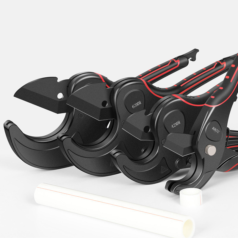 Pipe Cutter 32mm 42mm 63mm 75mm Aluminum Alloy Body Ratchet Scissors Tube Cutter PVC/PU/PP/PE Hose Cutting Hand Tools