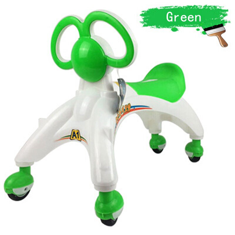 Kinderen Mute Slide Rocking Speelgoed Auto Rijden Op EEN Speelgoed Zonder Batterijen Gear Of Pedaal Twist Wiggle Voor Kinderen Voor 1 tot 8 Jaar Oud: green