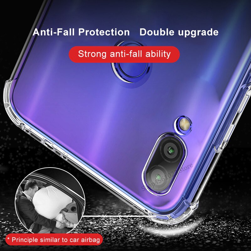 Voor xiaomi redmi note 7 pro 7a telefoonhoesje zachte siliconen flexibele achterkant voor rode mi note 7 pro 7 pro 7a shell tpu doorzichtige hoesjes