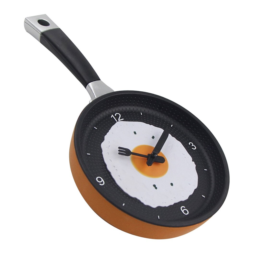 Couverts omelette pot forme cuisine horloge créative moderne décoration de la maison suspendus table: Orange