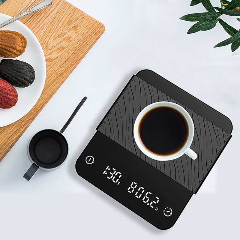 God digital kaffevekt timer 2kg /0.1g husholdnings drypp kjøkkenvekt med timer весы 커피 스케일 для кофе مقياس القهوة