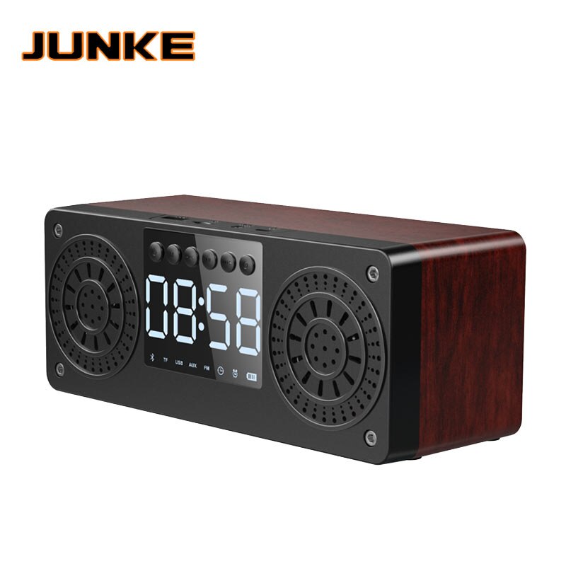 Bluetooth Clock Column Portable Wireless Speakers Bass Stereo Subwoofer With Handsfree USB TF Card AUX MP3 Player Alarm Clock