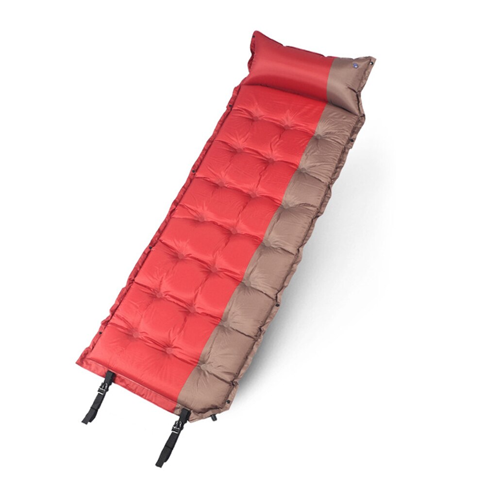 Coussin gonflable extérieur de matelas de matelas de couchage de Camping gonflable avec l'oreiller BHD2: Rouge