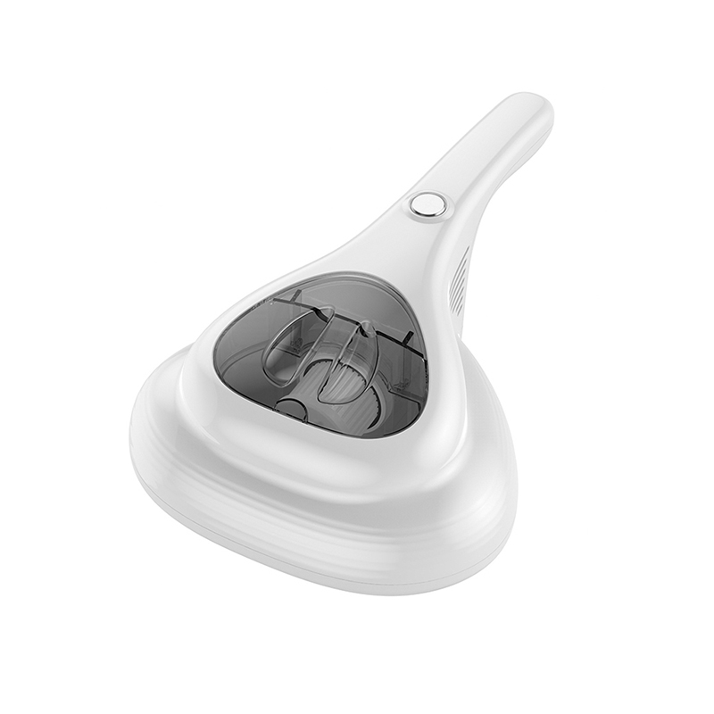 Draagbare draadloze handheld mijtverwijderaar stofzuiger voor deken kussen pad bedmatras stofzuiger: WHITE