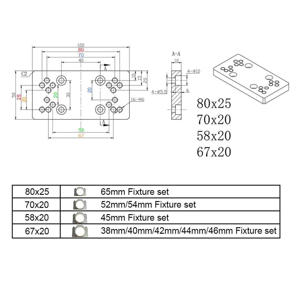 Accesorios para fresadora CNC, mesa deslizante de Metal multifunción para Zaxis, altura ajustable, Nema17/23 42BYG/57 Stepper