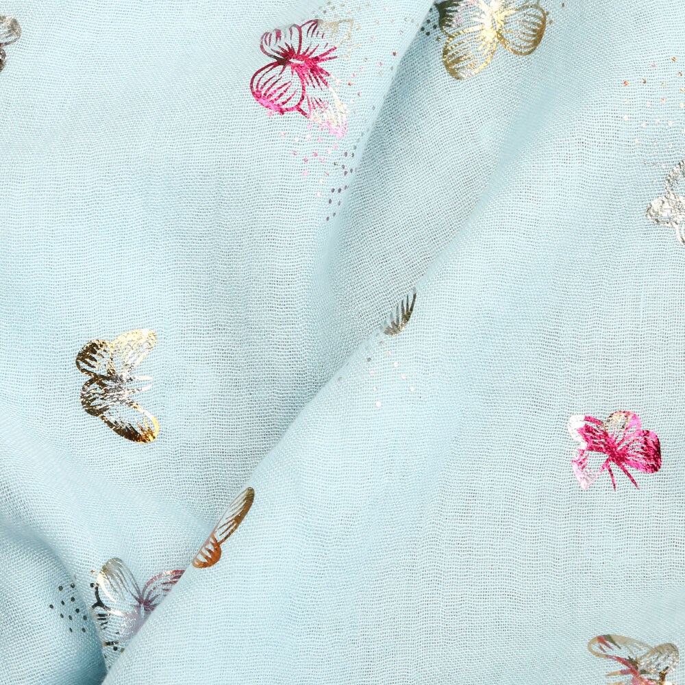 Écharpe à imprimé papillon pour femme, foulard doux, coupe-vent, accessoires, châle, chauffe-cou, étole
